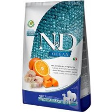 N&D Grain Free OCEAN COD, PUMPKIN & ORANGE для дорослих собак, маленьких порід, з тріскою та апельсином, 2,5кг