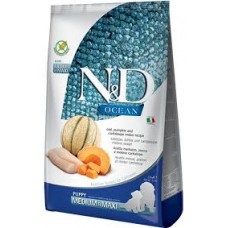 N&D Grain Free OCEAN COD, PUMPKIN & CANTALOUPE MELON з тріскою та динею, для цуценят, вагітних та лактуючих, для маленьких порід, 2,5кг.