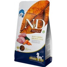 N&D Brown Lamb, spirulina and carrot, для дорослих собак, маленьких порід із коричневою шерстю, 2кг.