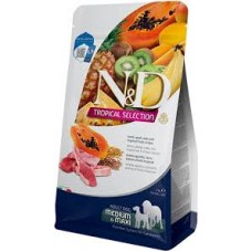 N&D Tropical Selection Lamb, Tropical fruits для дорослих собак, середніх та великих порід, з ягням та тропічними фруктами, 2кг.