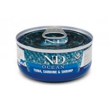 Farmina N&D Cat Ocean Tuna, Sardine та Shrimp вологий корм для дорослих котів, з тунцем, сардинами та креветками, 70гр.