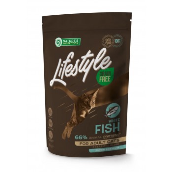 Nature's Protection Lifestyle Adult Cat GrainFree with White Fish, сухий корм для дорослих котів, з білою рибою 1.5кг