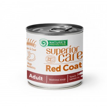 Nature's Protection SC Red Coat Adult All breeds soup - суп для дорослих собак з рудим окрасом, всіх порід, з тунцем та лососем, 140г