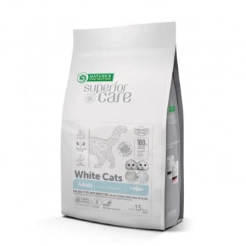 Nature's Protection Superior Care White Cats Grain Free with Herring Adult all breeds, сухий корм для дорослих котів, з білим окрасом, всіх порід з оселедцем 1.5кг