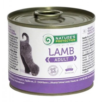 Nature's Protection Adult Lamb cans - вологий корм для дорослих собак, всых порід , з ягням, 400г