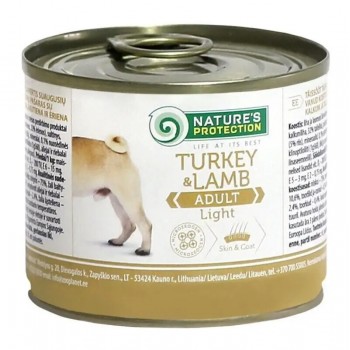 Nature's Protection Adult Light Turkey&Lamb - вологий корм для дорослих собак, контроль над вагою , з індичкою та ягням, 200г