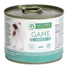 Nature's Protection Adult Game cans - вологий корм для дорослих собак, всіх порід , з дичиною, 200г