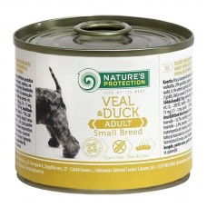 Nature's Protection Adult small breed Veal & Duck cans - вологий корм для дорослих собак, малих порід , з телятиною та качкою, 200г