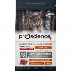 ProScience Sterilised Cat Chicken 1,5 кг - корм з курятиною, креветковим борошном, анчоусною олією та середземноморськими фруктами для дорослих стерилізованих котів
