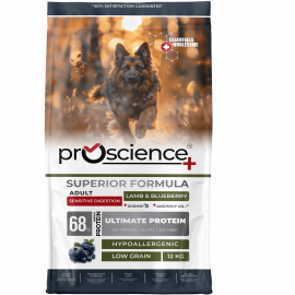 ProScience Adult Dog Lamb & Blueberry 12 кг - корм з ягням, борошном з анчоусів, анчоусною олією та чорницею для дорослих собак