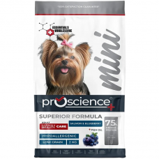 ProScience Mini Adult Dog Salmon & Blueberry 2 кг - корм із лососем і чорницею для підтримання здоров’я шкіри та блиску шерсті дорослих собак малих порід