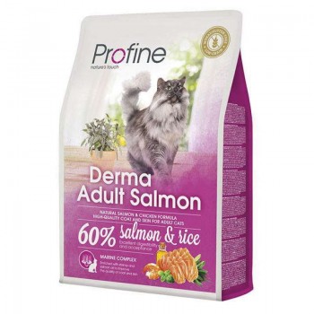 Корм сухий Profine Cat Derma для дорослих довгошерстих котів з лососем та рисом 2 кг