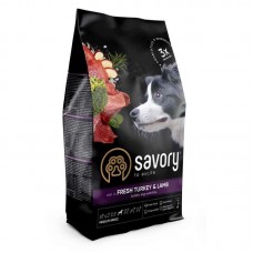 Корм сухий Savory Medium Breed rich in Fresh Turkey and Lamb для дорослих собак середніх порід від 10 до 25 кг зі свіжим ягням та індичкою 1 кг