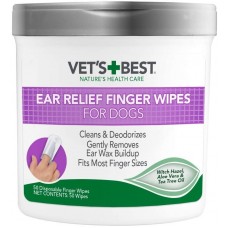 Vet`s Best Ear Relief Finger Wipes серветки для чищення вух, 50шт.