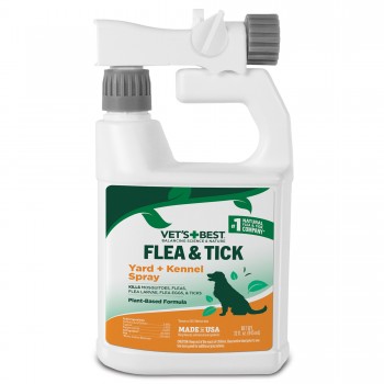 VET`S BEST Flea & Tick Yard and Kennel Spray Спрей від бліх та кліщів підходить для  використання у дворі та вольєрах,  945 мл