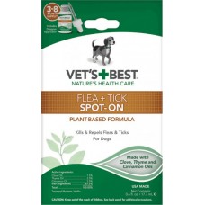 VET`S BEST Flea&Tick Spot On краплі від бліх та кліщів для собак, 17.7мл.