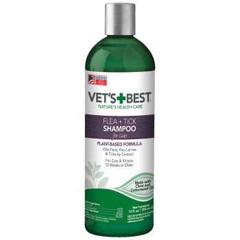 Vet's Best Flea & Tick Shampoo for cats шампунь від паразитів для котів, 355мл.