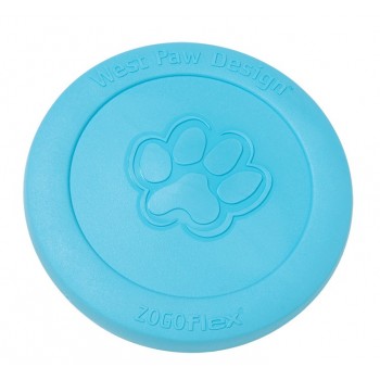 West Paw Zisc Flying Disc - іграшка для собак, фрісбі, велика, блакитна 22 см