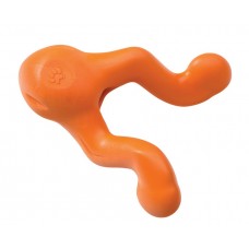 West Paw Tizzi Dog Toy - іграшка для собак, тізі для ласощів, велика, помаранчева, 18 см